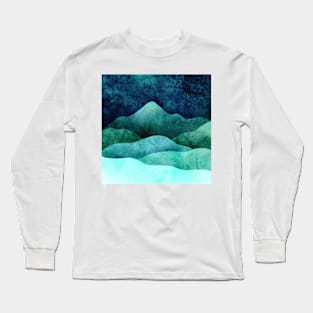 A Stroll through the Mountains // Negative Watercolour Painting Long Sleeve T-Shirt